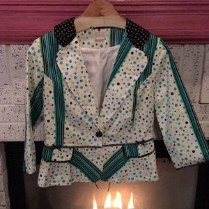 Black and blues poke-a-dot jacket